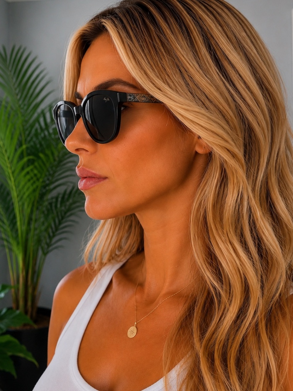 Maui Jim Ku‘ikahi AF STG-SG Polarized Sunglasses Black / Gray 55mm Made in Italy - Picture 12 of 12